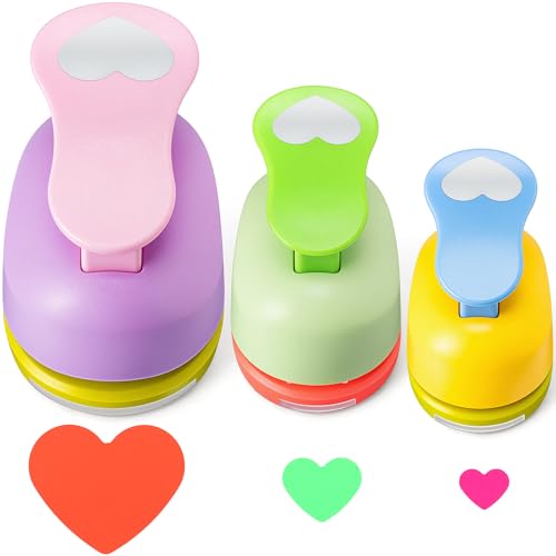 Chengu 3 Pack Craft Hole Punch Set (Heart)