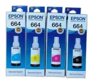 Image of T664 Ink Compatible for Epson L100, L110, L130, L200, L210, L220, L300, L310, L350, L355, L360, L365, L380, L455, L550, L555, L565 Printers (T664 OG Ink Sets)