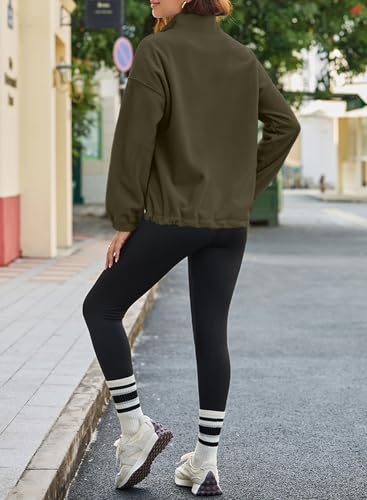 Dokotoo Womens Oversized Sweatshirts Half Zip Pullover Fall Fashion Outfits 2025 Oversized Hoodies Mock Neck Sweatshirt2