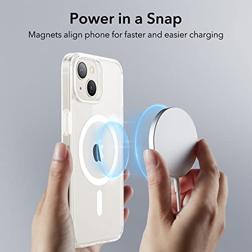 ESR for iPhone 14 Case MagSafe, iPhone 13 Case MagSafe, Shockproof Military-Grade Protection, Scratch-Resistant Back, Classic Hybrid Magnetic Case Compatible with iPhone 14/13 6.1 inch, Clear by ESR - Image 3