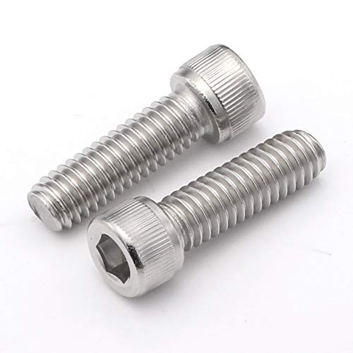 50 Pcs Socket Head Cap Screw Assortment Set, M6 X 20Mm, 25Mm, 30Mm, 35Mm, And 40Mm, Stainless Steel 304, Bright Finish #TOP4