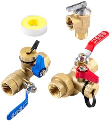 VEVOR Water Heater Kit, 3/4 Inch Tankless Water Heater Service Va...