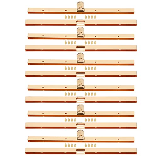 6PCs Metal Wallet Frame, Straight Hardware Accessories Iron Lightweight, Bag Supplies Hardware Accessories for Purse Making (Gold)