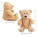 LotFancy Teddy Bear Stuffed Animal, 10 inch Brown Teddy Bear Plush Toy, Soft Plush Gifts for Kids Baby Toddlers on Baby Shower, Easter Decorations