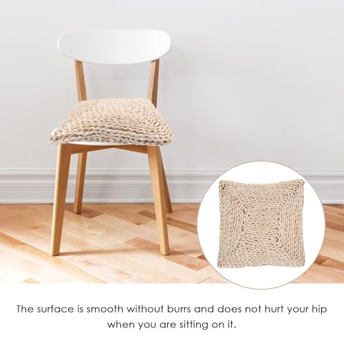 Cojín de meditación de paja puf suelo japonés asiento rústico dormitorio 4