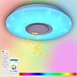 【Steuerbar über Fernbedienung/ APP】 Verschiedene Helligkeit und Farbtöne können per Fernbedienung oder Smartphone-Appeingestellt werden. Helligkeit dimmbar 3000K-6500K; RGB-Farbwechsel oder einzelne Farbe einstellbar. Kann auch als Nachtlicht verwendet werden.