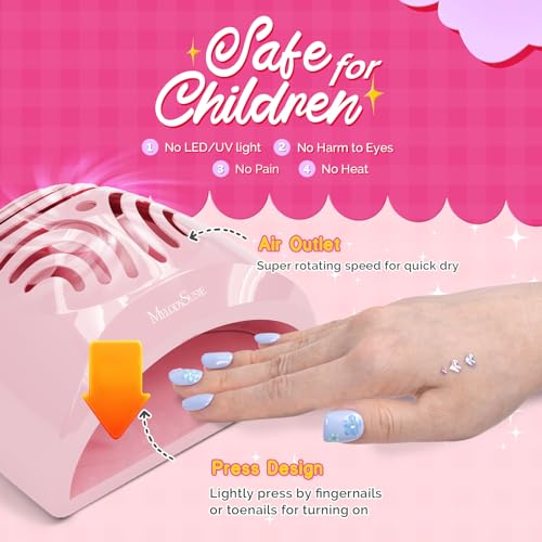 Image of MelodySusie Portable Kids Nail Dryer for Water Based Regular Nail Polish