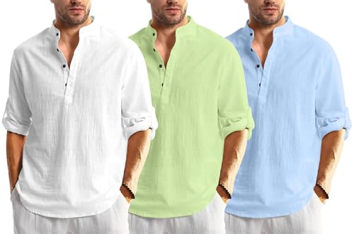 Image of Combo of Men Solid Cotton Blend Straight Kurta Shirt Pack of 2