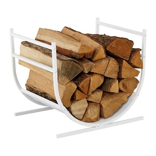 Relaxdays Kaminholzregal U-Form, Metall, HBT: 40x46x38 cm,...