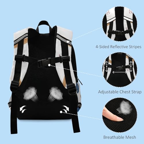 Toddler Backpack for Girls Boys, Baseball Bats White Kids School Backpacks Small Travel Backpack4