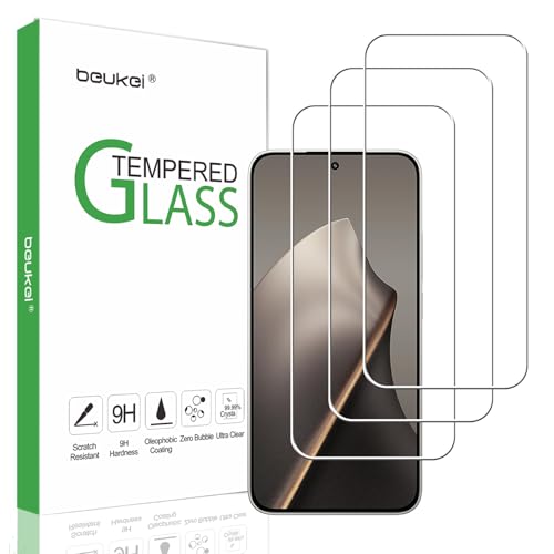 beukei 3 Pack Compatible with for Xiaomi 15T Pro/Xiaomi 15T Screen Protector Tempered Glass, Touch Sensitive, 9H Hardness