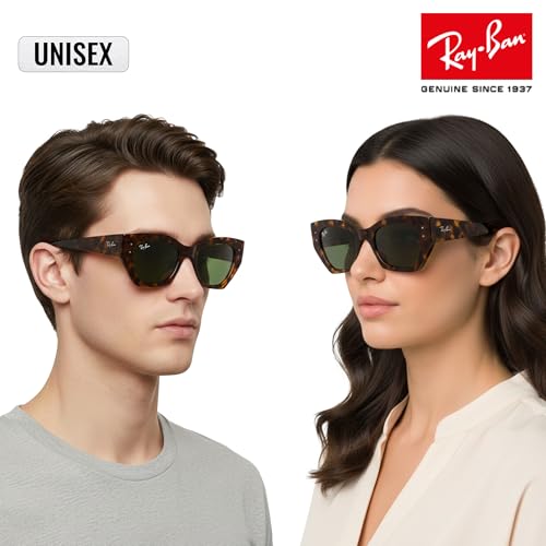Image of Ray-Ban RB4430 ZENA BIO-BASED Square-Round Shaped Sunglasses for Men & Women with Official RAYBAN Eyewear Kit