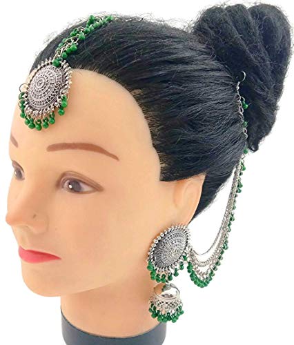 Image of Total Fashion Oxidised Tikka Earrings For Girls And Women