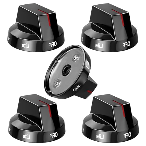 Upgraded DG94-04167M for Samsung Stove Knobs Replacement,DG94-04167B for Samsung Gas Stove Oven Knobs,Fit for NX60A6111SG/AA NX60A6311SG/AA NX60A6711SG/AA NX60A6511SG/AA for Samsung Range Knob (Black)
