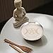 TEHAUX Altar Candle Tray - Pentagram Moon Pattern - Silver White Iron - 5.46