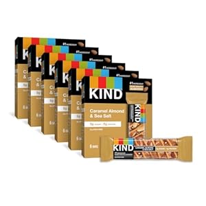 KIND Bars, Caramel Almond & Sea Salt, Healthy Snacks, Gluten Free, Low Sugar, 6g Protein, 36 Count
