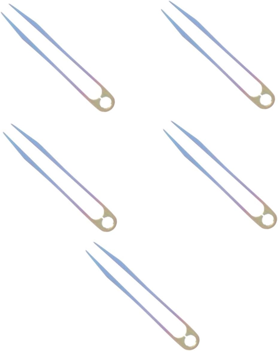 ARTIBETTER 5pcs Titanium Alloy Tweezers Pick up Tweezers Mini Tool Camping Accessory