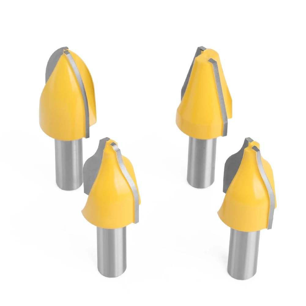 4 szt. 12mm 1/2 "uchwyt pionowy podniesiony panel Bit czop zestaw frezów drzwi nóż do obróbki drewna wiertło(12mm shank)