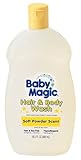 Baby Magic Hair And Body Wash 16.5 Ounce Soft Powder Scent (488ml) (3 Pack)