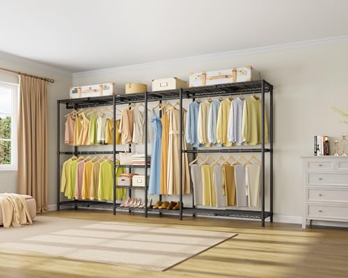 Image of VIPEK X4 Expandable Heavy Duty Clothes Rack Wardrobe Closet Organizer Black