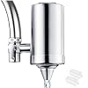 Wasserhahn-Wasserfilter, 304 Edelstahl, mit doppeltem Auslass zur Reduzierung von Chlor, Blei, BPA-frei und passend für Standard-Wasserhähne (2 Filter im Lieferumfang enthalten)