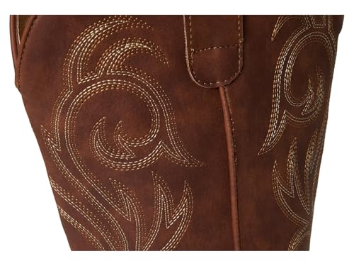 Image of ROPER Womens Riley Embroidered Snip Toe Casual Boots Mid Calf Low Heel 1-2 inch