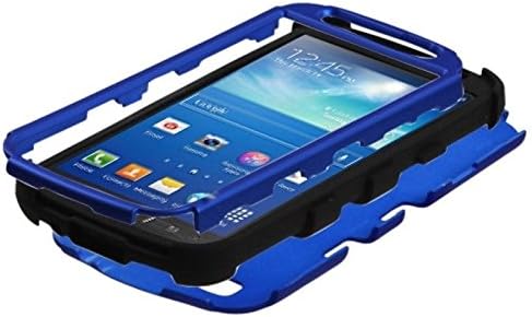 MYBAT Titanium TUFF Hybrid Dual Layer Protector Case for Samsung Galaxy S4 Active I537 - Carrying Case - Retail Packaging - Dark Blue/Black