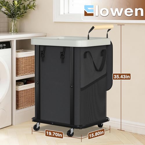 Save Big on Elowen 40 Gal Laundry Hamper with Lid & Wheels - Image 7