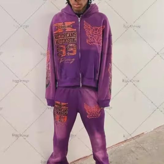 Zip Up Hoodie Grunge Jackets Streetwear Y2k Unisex Emo Vintage 2000s Outerwear Oversized Graphic Hoodies Star Rapper - Image 4