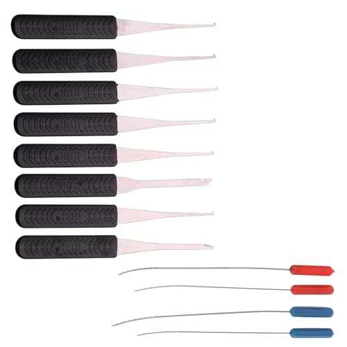 12Pcs Broken Key Extractor Kit Broken Tap Extractor Broken Key Extraction Tool Set Kit for Repair Maintenance