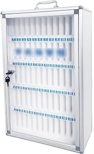 Portable Aluminum Alloy Cell Phone Locker Box - Wall-Mounted Mobile Phone Storage for Classroom, School & Office - Lightweight Hand-Carry Design for Easy Access