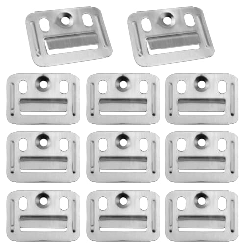 Image of 50PCS Stainless Steel Wall Panel Clips Grommet Fixing Piece Wall Mounting Clips Furniture Clips Heavy Duty Recessed Mounting Hooks for Bamboo Walls Wood Fibre Suspended Wall Panels