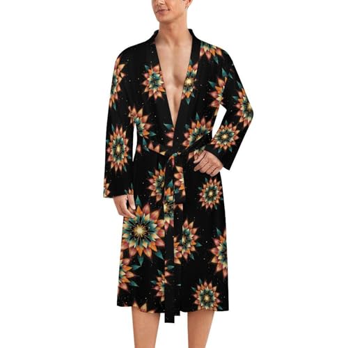 Evita el frío en casa con este albornoz psicodélico para hombre ligero y camisón suave