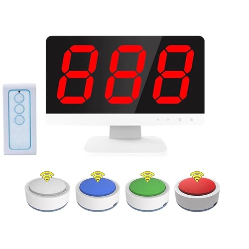 Sistema de zumbador inalámbrico con control remoto y monitor, juego de zumbador para concursos escolares y cuestionarios de fiesta (4 grupos)