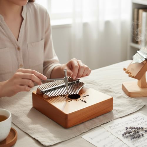 Outil de Réglage Kalimba pour marteau à Pouce en Métal pour accessoire pour Ajuster les Notes Musique DIY Compact Argenté 157x62mm – vue 2