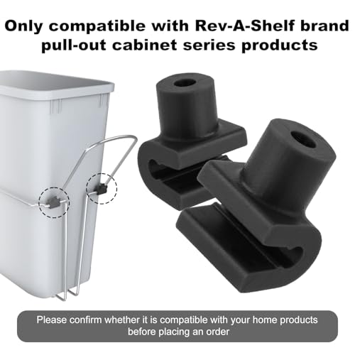 Image of 8pcs Snap Handle Connector for Rev-A-Shelf Trash Cans, Black Trash Can Lock Replacement Trash Can Snap Connector Compatible with Rev-A-Shelf Trash Can & Kitchen Cabinet Organizer for Pots