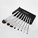 GLAMX® GX10 | 8 Piece Silver Makeup Brush Set | Professional Makeup Brush Set | Comes With a Stylish, Luxury Black Pouch | Suitable for MUA (Makeup Artists) GLAMX® GX10 | 8 Piece Silver Makeup Brush Set | Professional Makeup Brush Set | Comes With a Stylish, Luxury Black Pouch | Suitable for MUA (Makeup Artists)