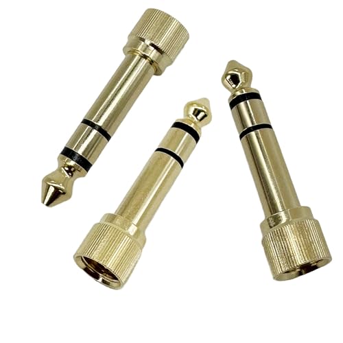 Adaptateur 6.35 mm 3.5 mm jack mâle femelle stéréo convertisseur audio pour casque ampli téléphone