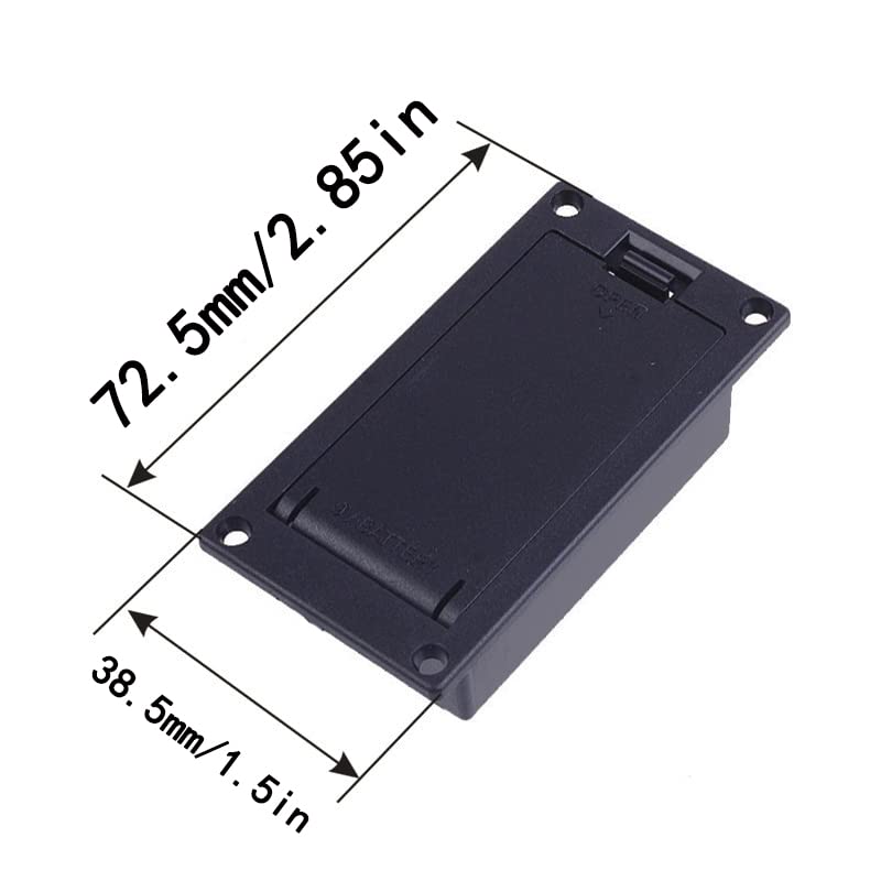 Boîtier pile 9V basse active compartiment guitare MEETOOT - 2