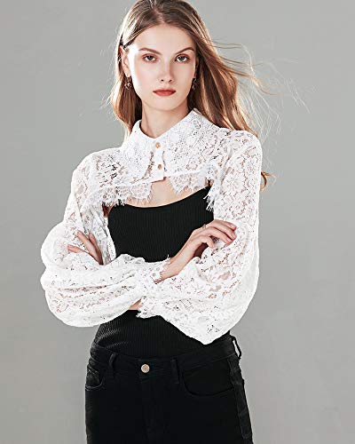 Elegtiskas Detachable Dickey Blouse False Collar Half Shirt Blouse Collar Crop Top3