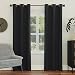 Sun Zero Easton Blackout Energy Efficient Grommet Curtain Panel, 40" x 95", Black