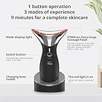 Ms.W Red Light Neck Face Massager, Facial Massager with Hot & Cold Modes for Skin Care, Vibration for Skin Tightening and Rejuvenation（Black） - Image 4