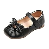 Estilo: Informal, Moda Zapatos para niñas, zapatos planos, uniforme para niños pequeños, fiesta de bebé, escuela, vestido de 1 a 6 años, boda, princesa, damas de honor, zapatos de Sandalias Tirantes (Black, 4.5-5 Years)