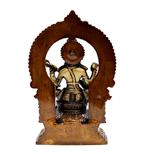 ESPLANADE Brass Saraswati Maa Murti Idol Statue Sculpture for home decor and temple - 9.75" Inches - Multi (Ancient Brass) - Image 4