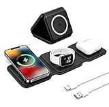 Ya en manzanajugosa.com: Cargador Inalámbrico 3 en 1, Cargador Plegable 15W para iPhone 16/15/14/13/12, Apple Watch 10/9/8/7/6/SE, Estación de Carga Rápida Magnética con Indicador LED, Cable USB-C 1 m