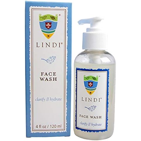 Lindi Skin Face Wash for Dry & Sensitive Skin - Gentle, Moisturizing Formula That Hydrates & Refreshes Your Body and Scalp - Reduce Facial Rashes, Redness, and Iitching (4 fl oz) Cover