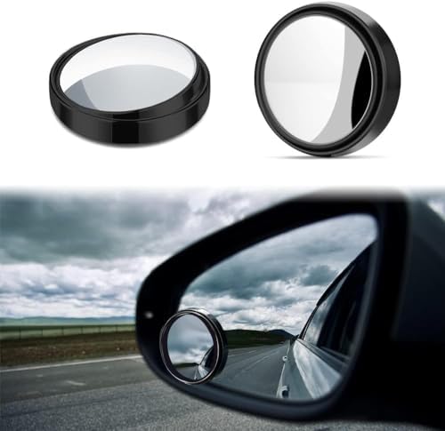 TOMATUS® Blind Spot Mirror, Round HD Glass Convex Rear View Mirror, 360 ...