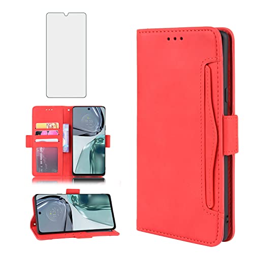 Carcasa Moto G62 5G con tapa roja ideal para organizar tus tarjetas diarias