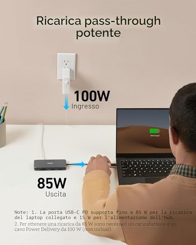 Hub USB C 8 in 1 100W Adattatore PowerExpand - Hub USB - Immagine 5