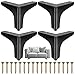 Cisolen 4 Piezas Patas de Mueble Triangulares Pies de Muebles de Metal para Renovar Muebles para Sofá, Silla, Mesa de Centro, Armario (10cm)